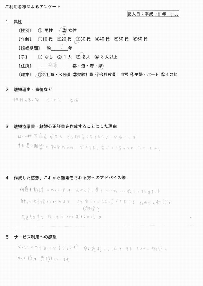 2808②離婚公正証書