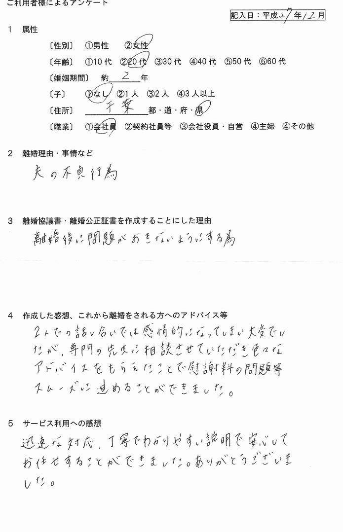 2712④離婚協議書