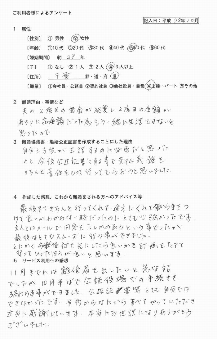 2810①離婚公正証書