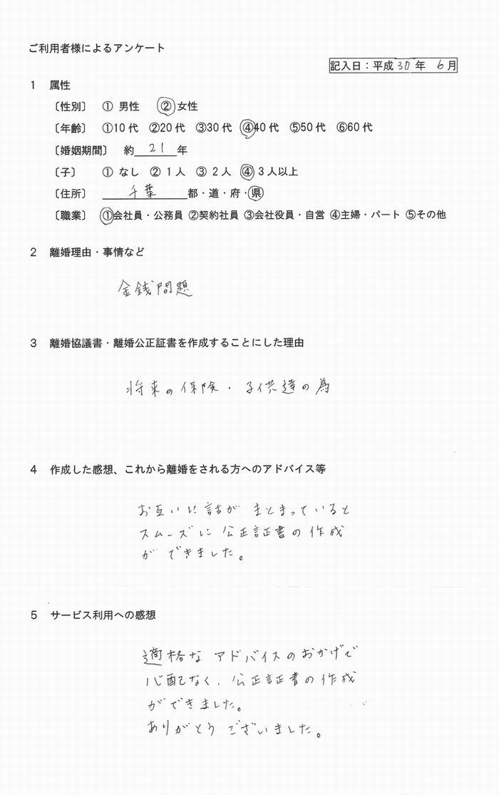 120離婚公正証書