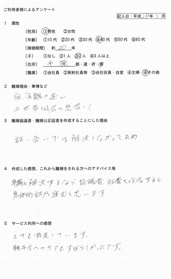 2802①離婚公正証書